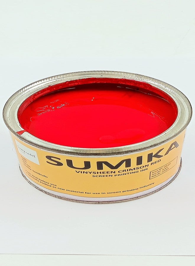sumikrafts Screen Printing kit: sumika vinysheen Ink Crimson red 250gm+Table Hinge Clamps+ Screen Frame Large 12"x15"- for Graphic Arts Screen Printing - Image 2